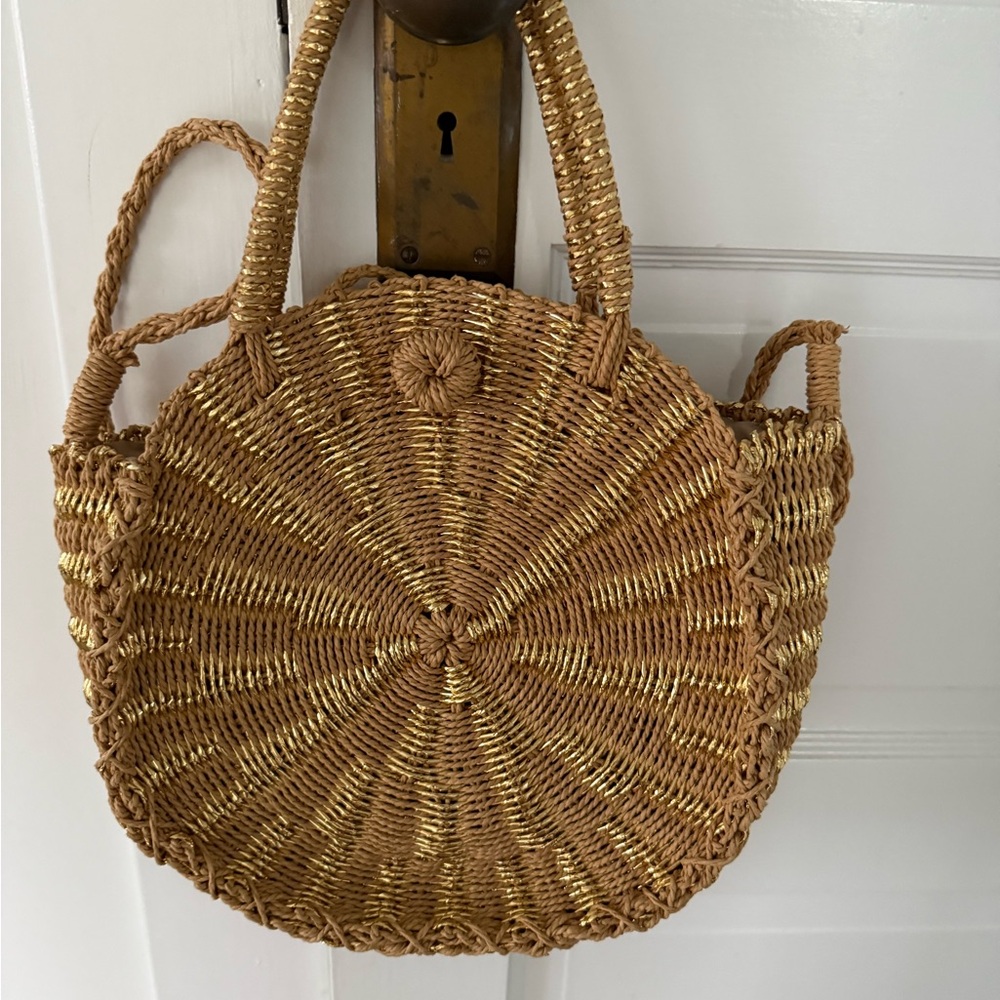 Monserat De Lucca Natural Woven Crossbody Bag